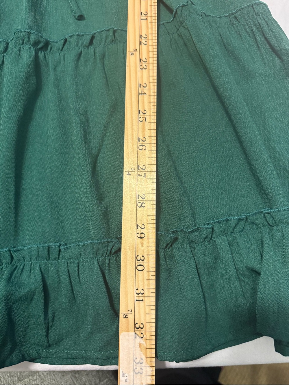 Cupshe Women’s Small Emerald Green Tiered Mini Dress NWT Ruffle Boho - Picture 10 of 10